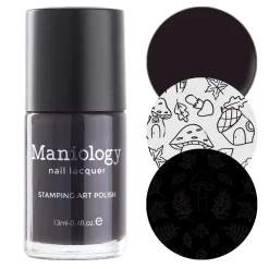 Acorn (B498) - Cream Dark Brown Stamping Polish