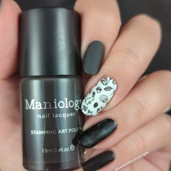 Acorn (B498) - Cream Dark Brown Stamping Polish