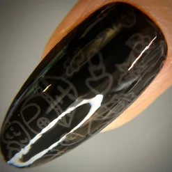 Acorn (B498) - Cream Dark Brown Stamping Polish