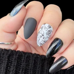 Acorn (B498) - Cream Dark Brown Stamping Polish
