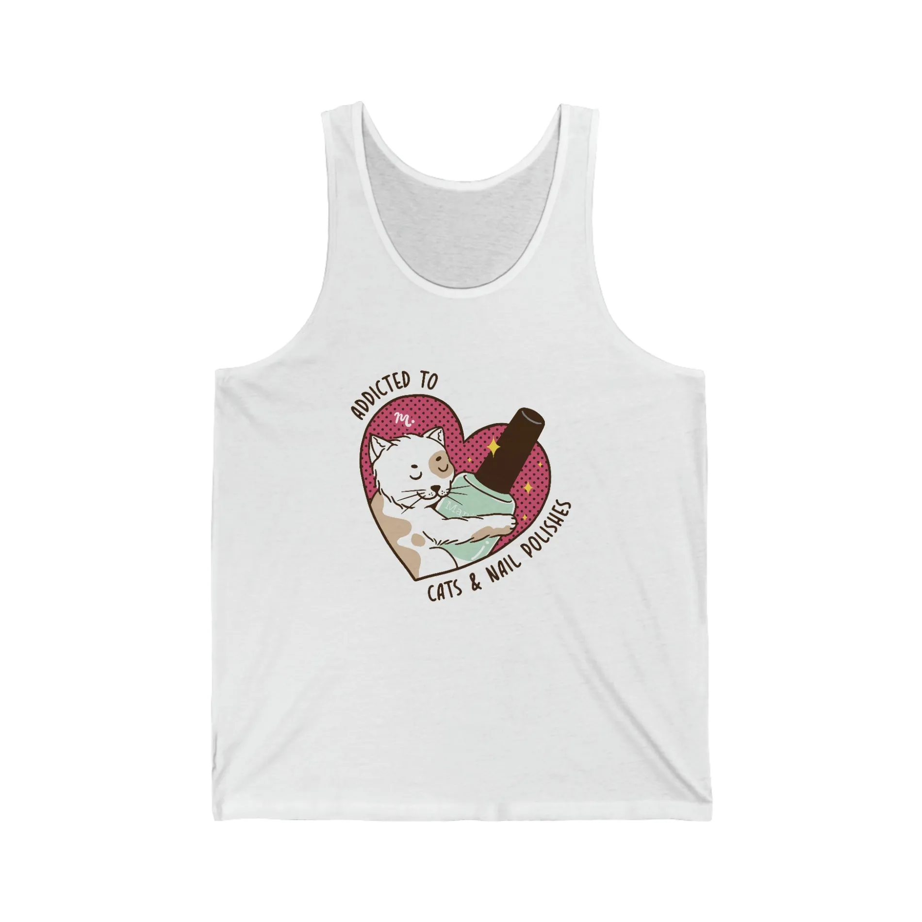 Addicted to Cats and Nail Polishes - Jersey Tank Top