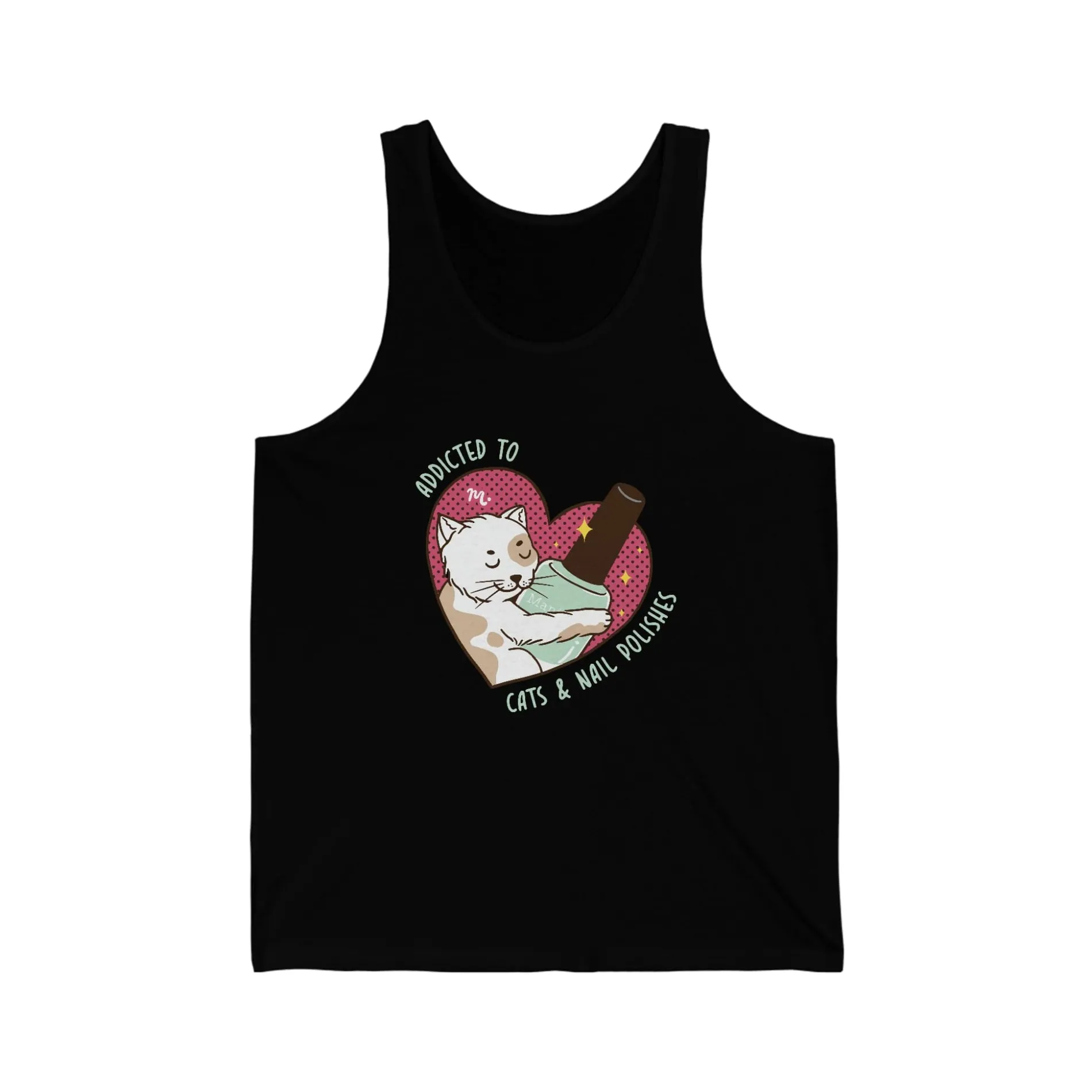 Addicted to Cats and Nail Polishes - Jersey Tank Top