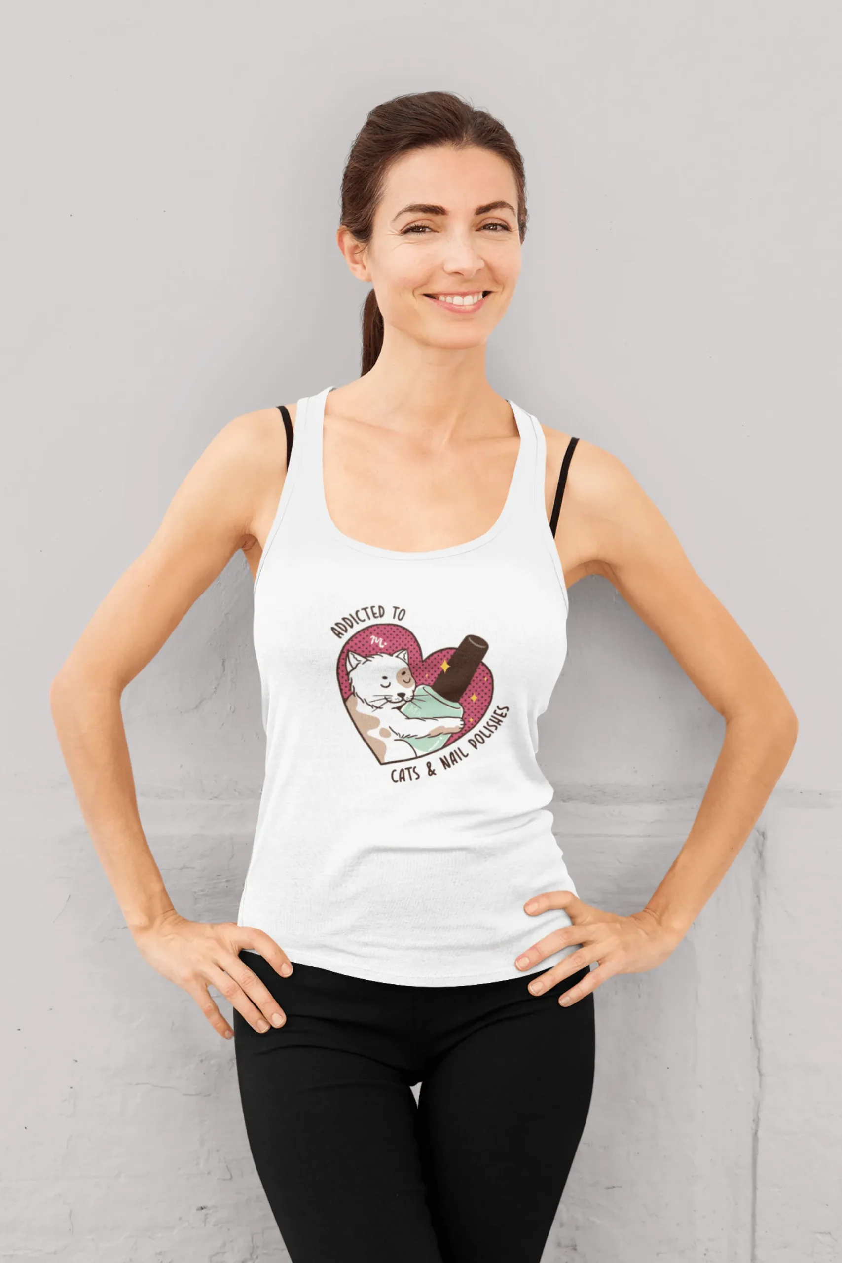 Addicted to Cats and Nail Polishes - Jersey Tank Top