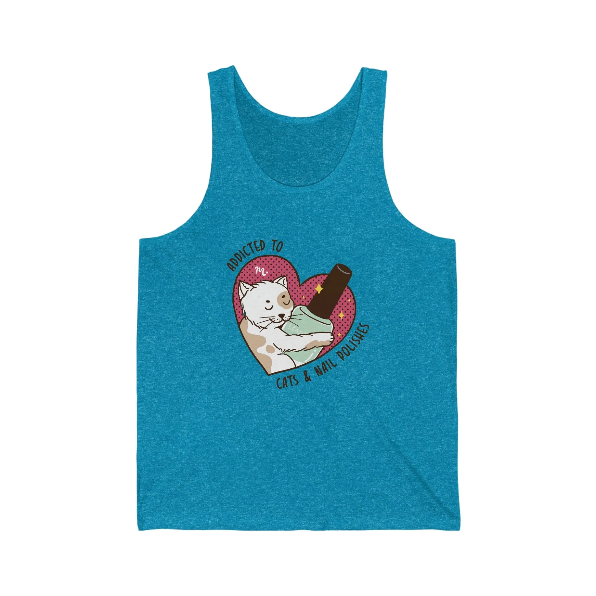 Addicted to Cats and Nail Polishes - Jersey Tank Top