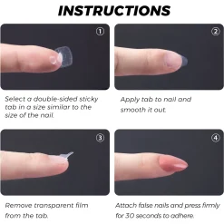 Adhesive Tabs For Press On Nails - 10 Sheets