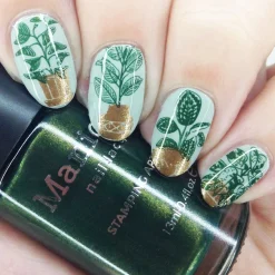 Alocasia (B441) - Shimmer Forest Green Stamping Polish