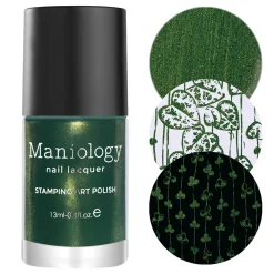 Alocasia (B441) - Shimmer Forest Green Stamping Polish