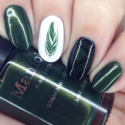 Alocasia (B441) - Shimmer Forest Green Stamping Polish