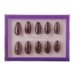 Amber Shell Press On Nails - Short Almond