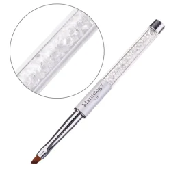 Angled Precision Brush #105- Premium Nail Art Manicure Clean Up Brush Line