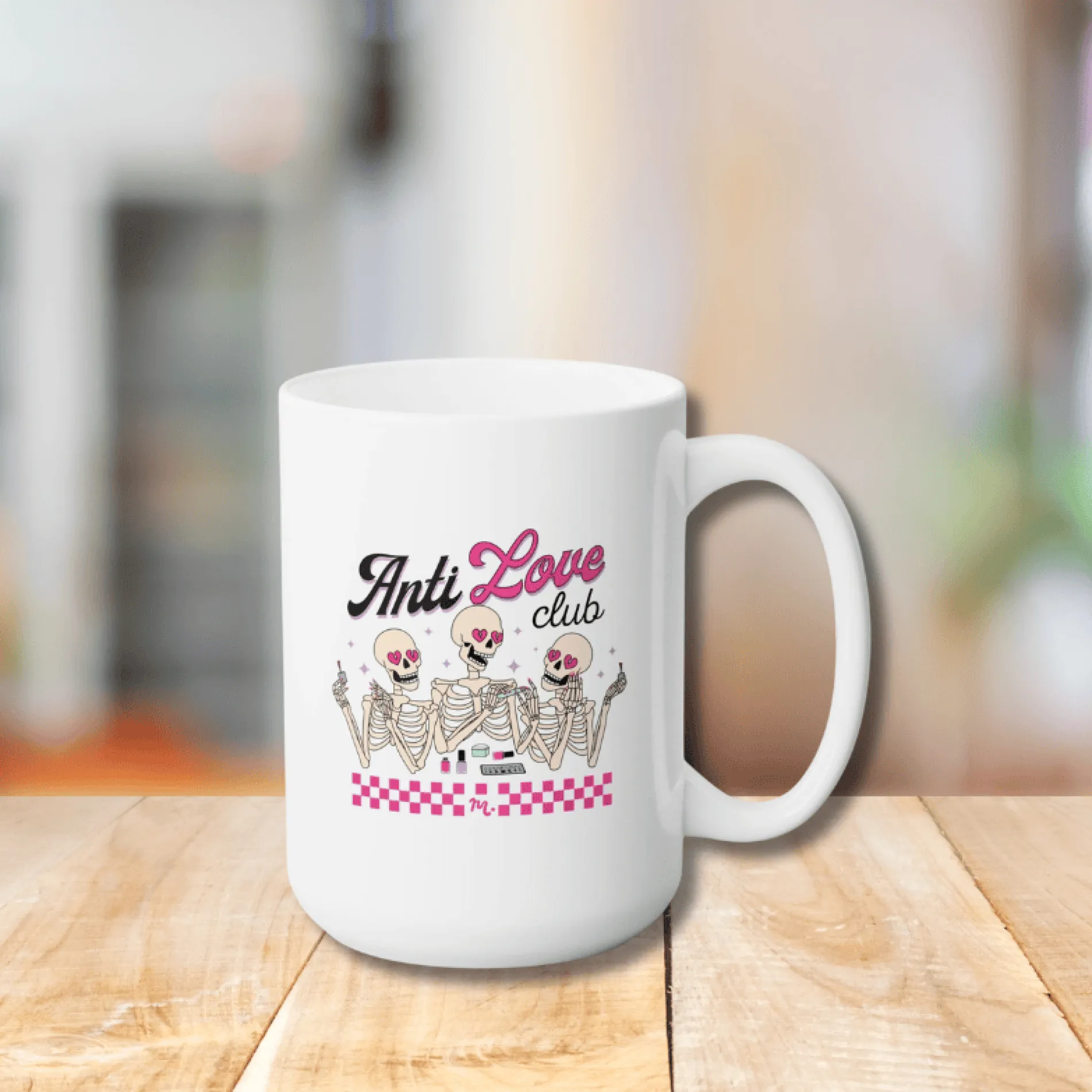 Anti Love Club Ceramic Coffee Mug 15oz