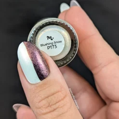 Arctic Dreams: Blushing Snow (P173) - Pink Clear Iridescent Glitter Topper Nail Polish