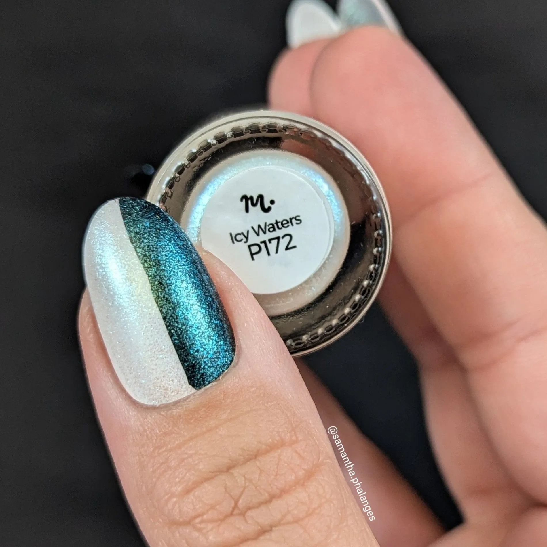 Arctic Dreams: Icy Waters (P172) - Teal Clear Iridescent Glitter Topper Nail Polish
