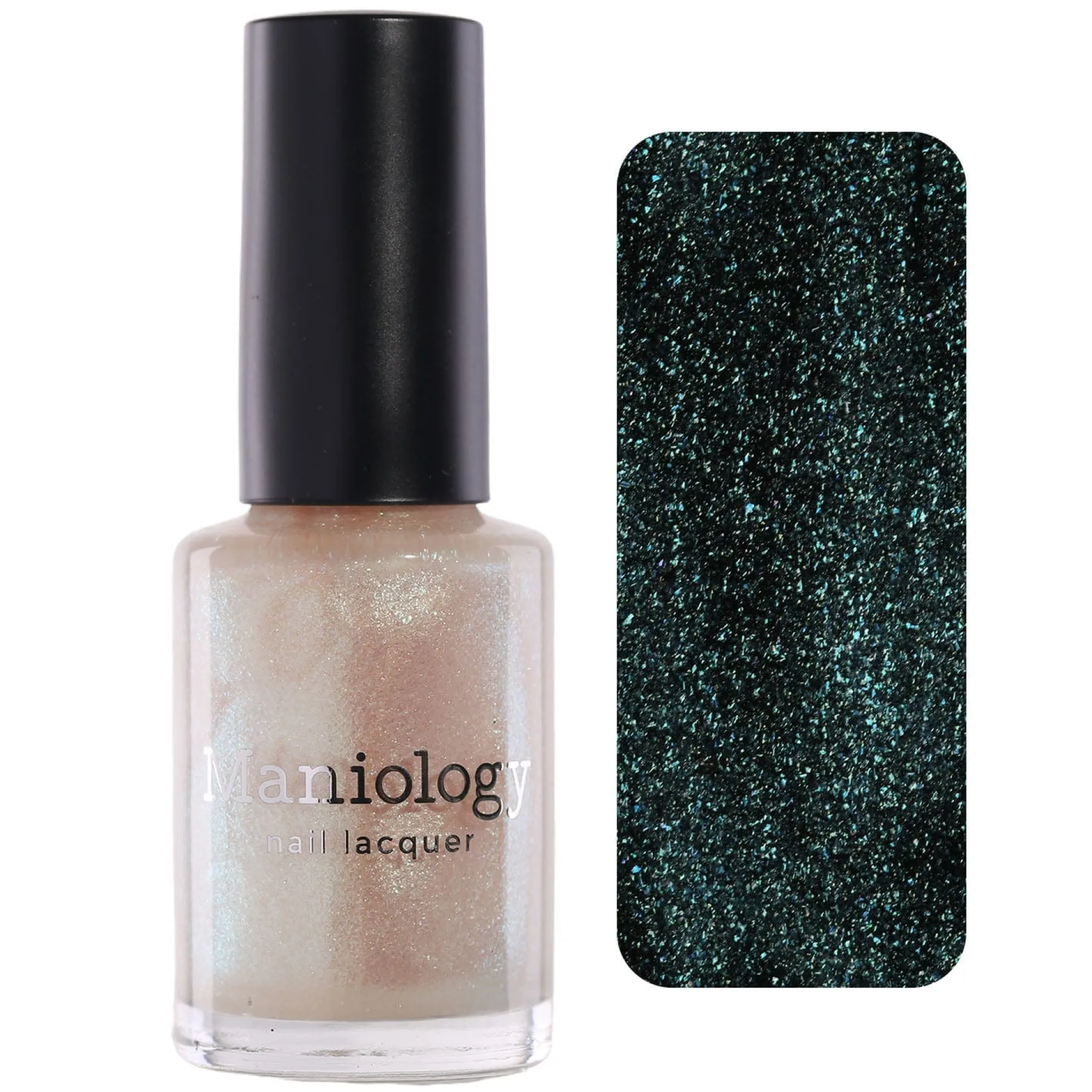 Arctic Dreams: Icy Waters (P172) - Teal Clear Iridescent Glitter Topper Nail Polish