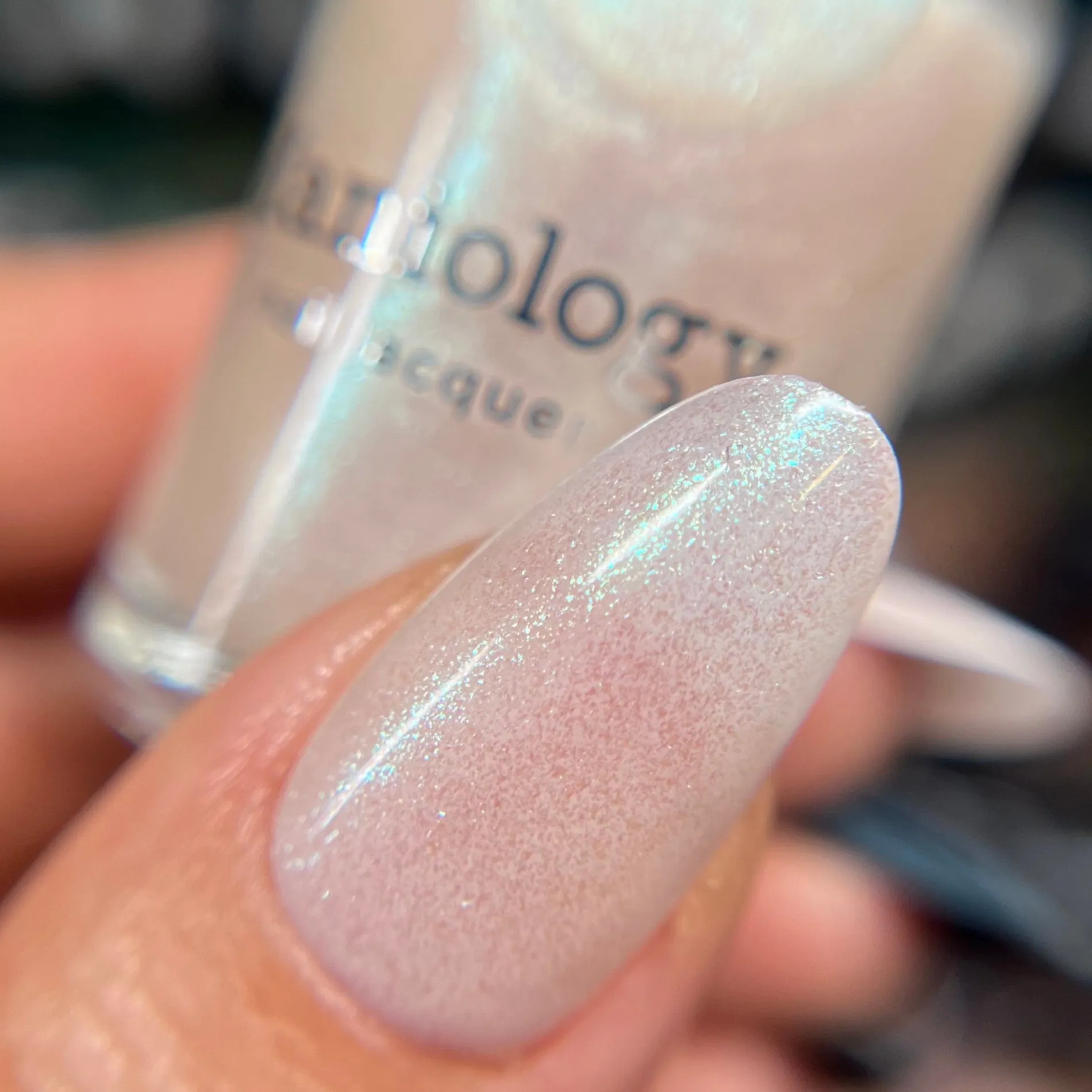Arctic Dreams: Icy Waters (P172) - Teal Clear Iridescent Glitter Topper Nail Polish