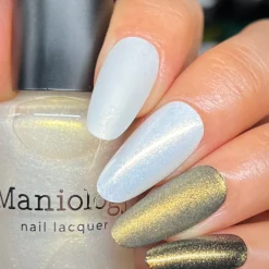 Arctic Dreams: Winter's Light (P171) - Gold Clear Iridescent Glitter Topper Nail Polish