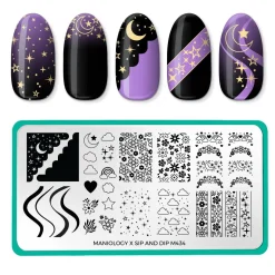 Artist Collaboration: sip_and_dip (M434) - Nail Stamping Plate