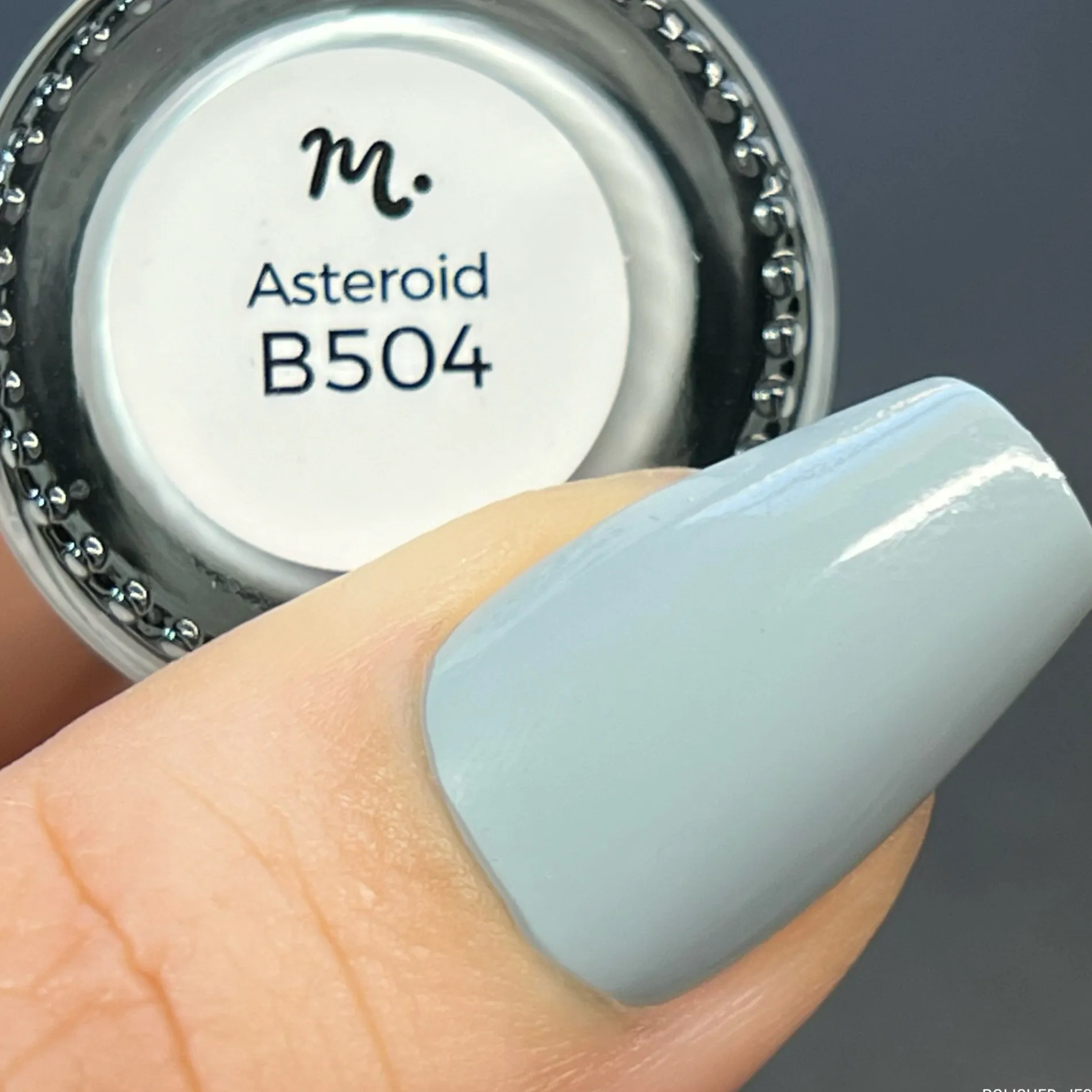 Asteroid (B504) - Cream Gray Stamping Polish