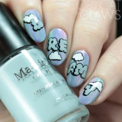 Asteroid (B504) - Cream Gray Stamping Polish