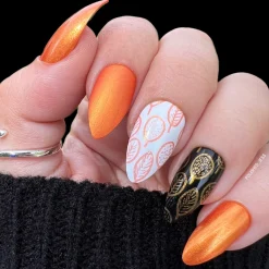 Autumn Bounty: Persimmon (B490) - Orange Metallic Stamping Polish