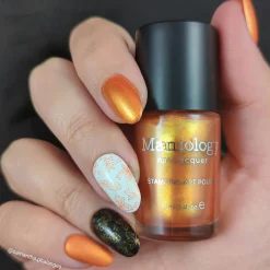 Autumn Bounty: Persimmon (B490) - Orange Metallic Stamping Polish