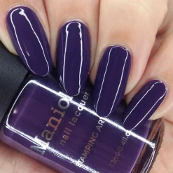 Baroque (B421) - Cream Purple Stamping Polish