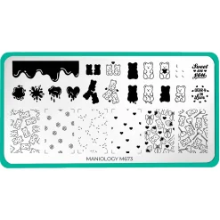 Bear-y in Love (M673) - Nail Stamping Plate
