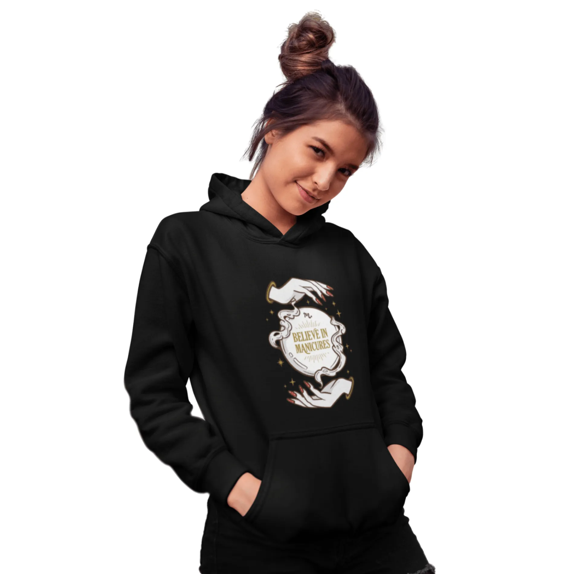 Believe in Manicures - Heavy Blend Hoodie Sweatshirt