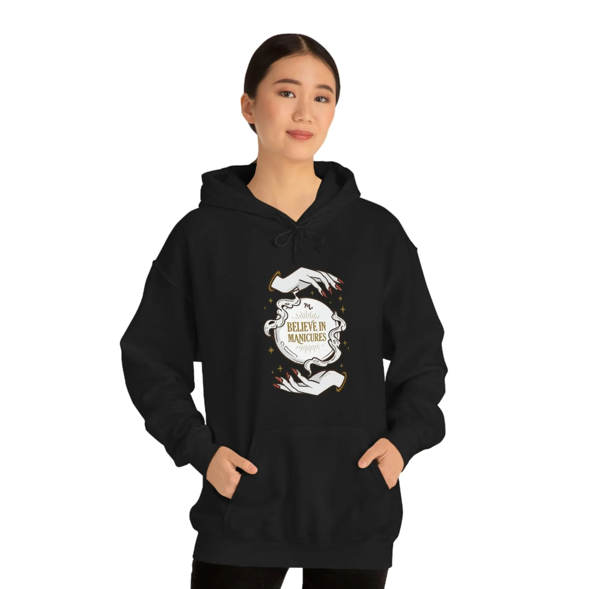 Believe in Manicures - Heavy Blend Hoodie Sweatshirt