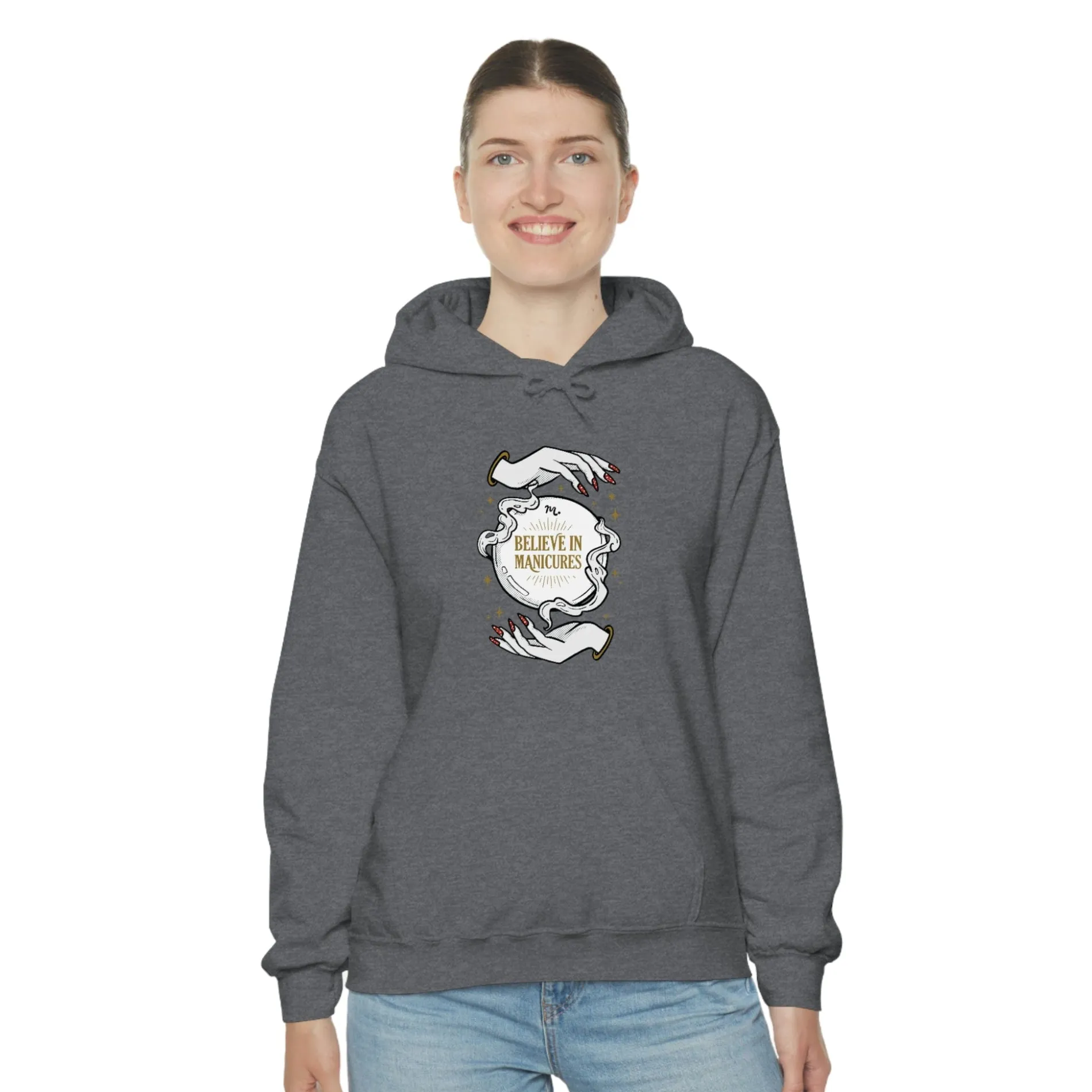 Believe in Manicures - Heavy Blend Hoodie Sweatshirt