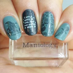 Black Magick (B293) - Holographic Black Stamping Polish