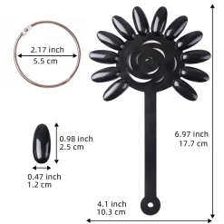 Black Polish Swatch Wheels - Set of 10