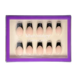 Black Tie Press-On Nails - Short Coffin