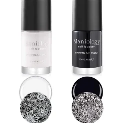 Black & White Duo - Bam! White + Straight Up Black 2pc Nail Stamping Polish Set