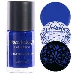 Bluebeam (B536) - Cream Electric Blue Stamping Polish