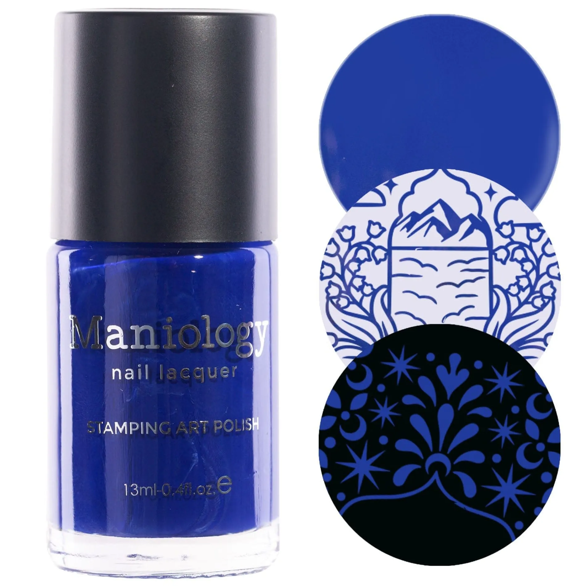 Bluebeam (B536) - Cream Electric Blue Stamping Polish