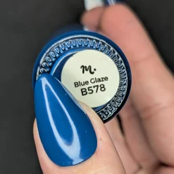 Blue Glaze (B578) - Blue Creme Stamping Polish