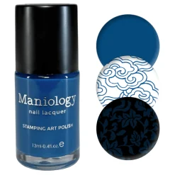 Blue Glaze (B578) - Blue Creme Stamping Polish