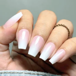 Blush Fade Press On Nails - Short Coffin