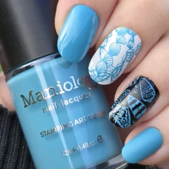 Bubblegum Pop: Acid Wash (B555) - Muted Sky Blue Cream Stamping Polish