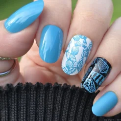 Bubblegum Pop: Acid Wash (B555) - Muted Sky Blue Cream Stamping Polish