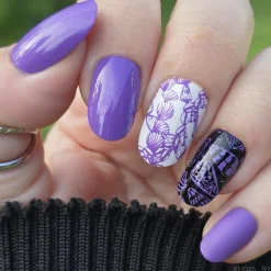 Bubblegum Pop: Roller Skates (B557) - Muted Grape Soda Purple Cream Stamping Polish