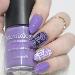 Bubblegum Pop: Roller Skates (B557) - Muted Grape Soda Purple Cream Stamping Polish
