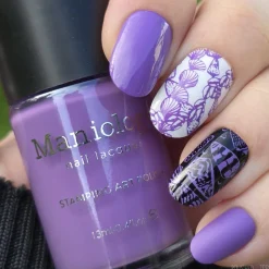 Bubblegum Pop: Roller Skates (B557) - Muted Grape Soda Purple Cream Stamping Polish