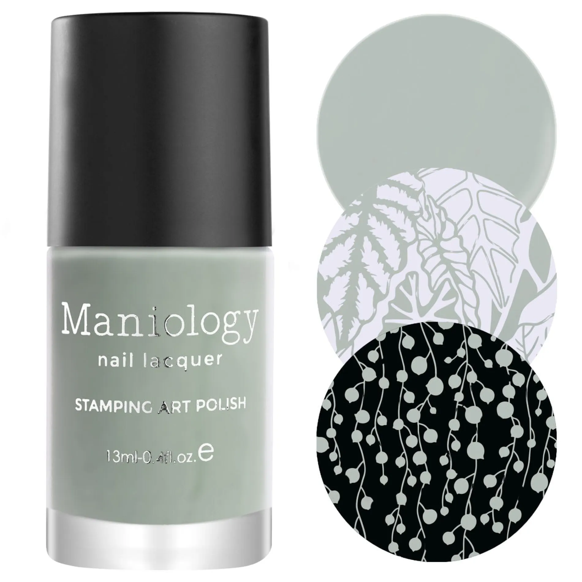 Caladium (B440) - Cream Sage Green Stamping Polish