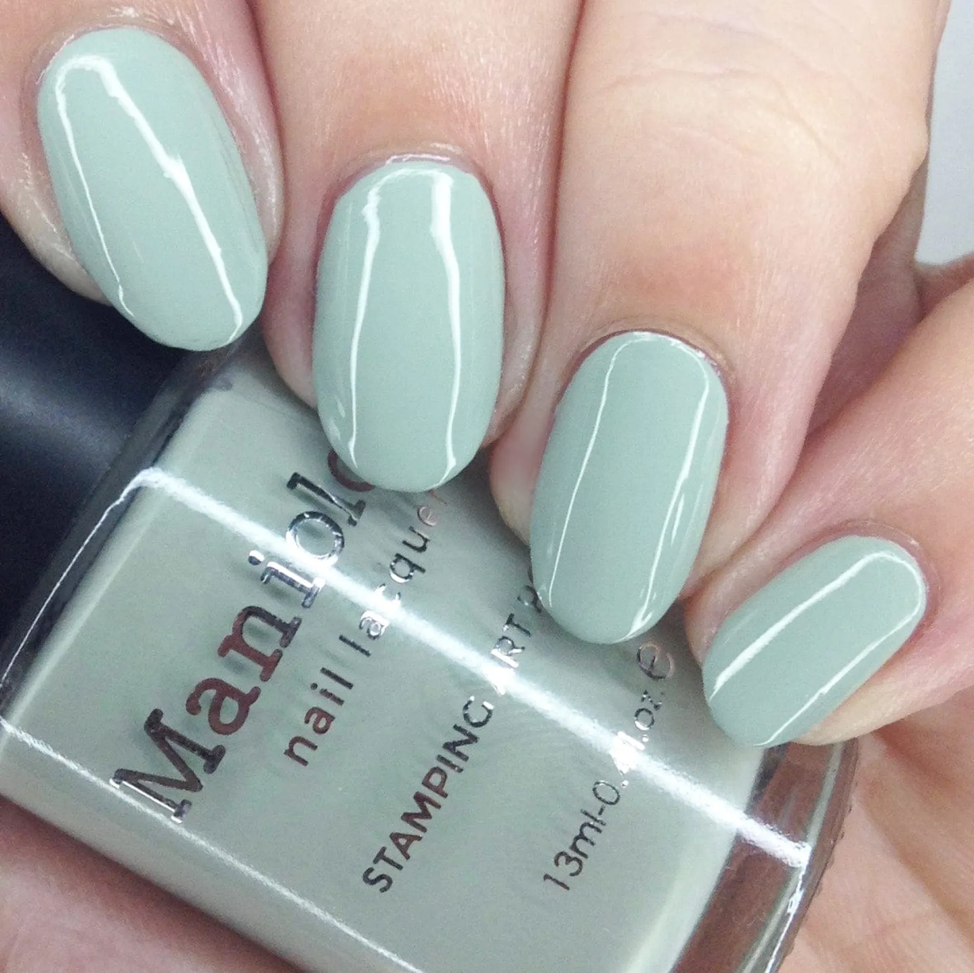 Caladium (B440) - Cream Sage Green Stamping Polish
