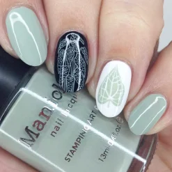 Caladium (B440) - Cream Sage Green Stamping Polish