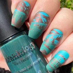Canteen (B478) - Pearl Dark Green with Gold Shimmer Stamping Polish