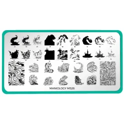 Catching Waves (M526) - Nail Stamping Plate