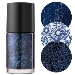 Celestial (B239) - Dark Navy Shimmer Stamping Polish